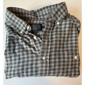 Pendleton Men's XL Flannel Shirt Gray  100% Cotton